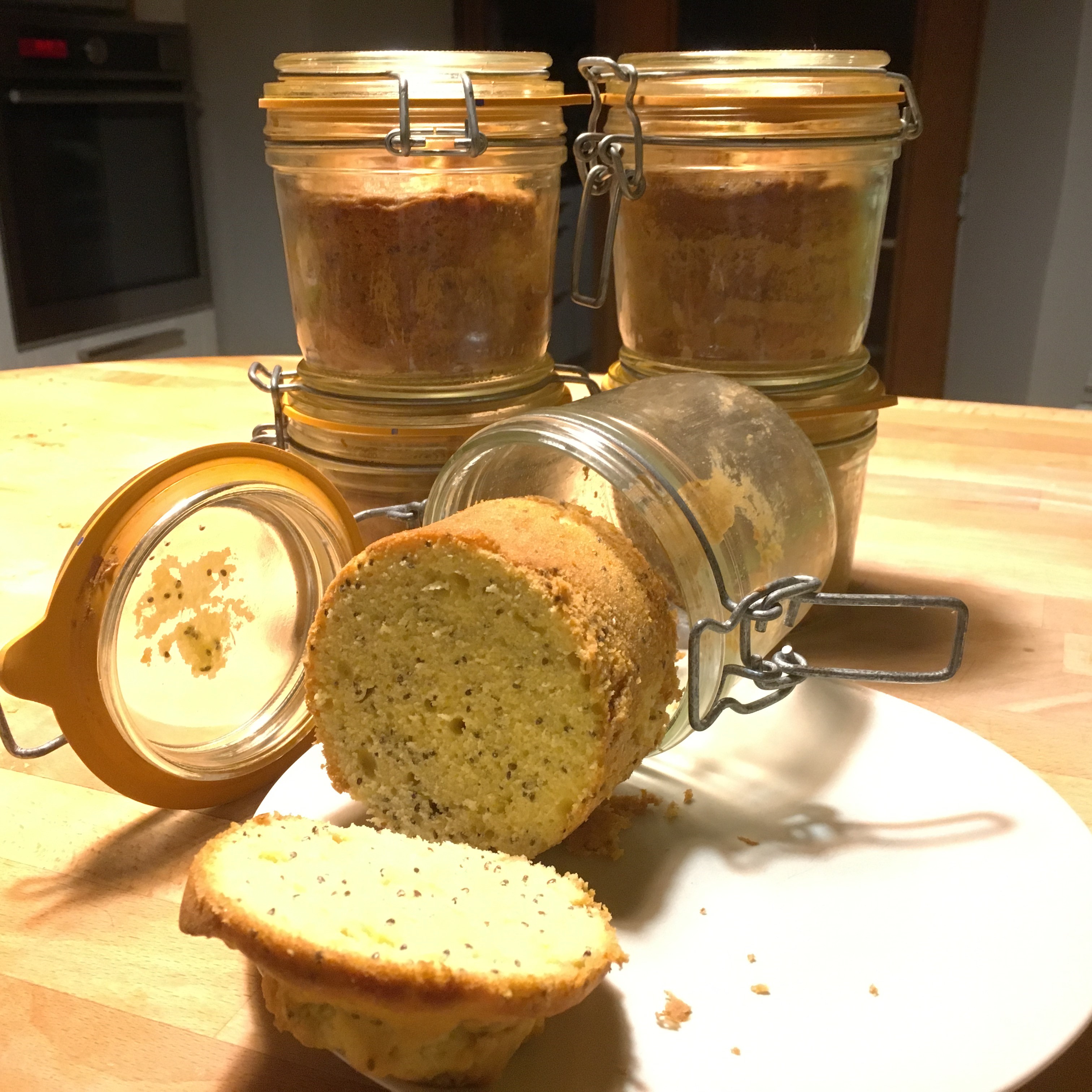 Recette – Cake en bocal au citron et aux graines de Chia – Poussette